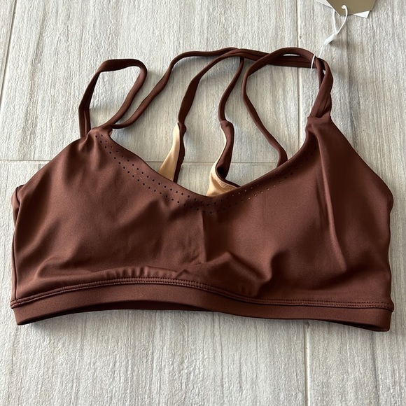 Buffbunny Limitless Laser Cut Sports Bra - Mocha medium bralette strappy - Picture 6 of 10
